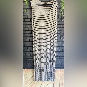 J Crew Striped Tank Maxi Sundress  L T